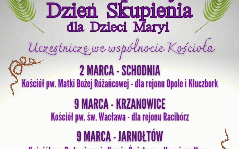 Dni Skupienia Dzieci Maryi