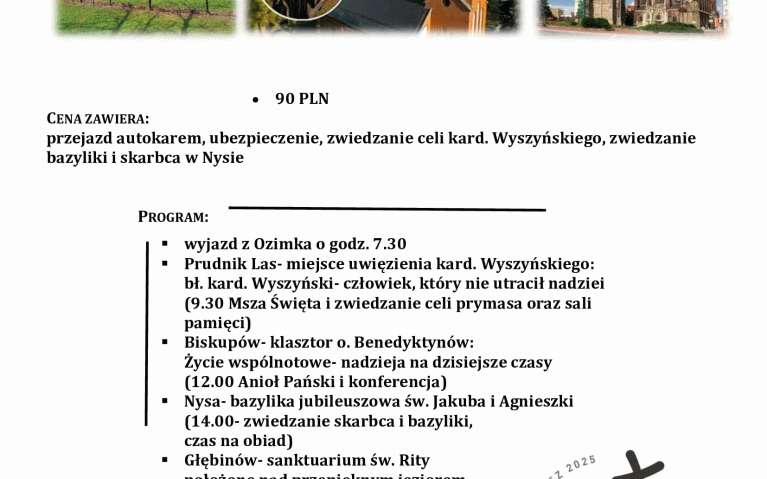 WIELKOPOSTNA PIELGRZYMKA JUBILEUSZOWA