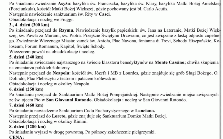 Pielgrzymka do Rzymu w Roku Jubileuszowym 