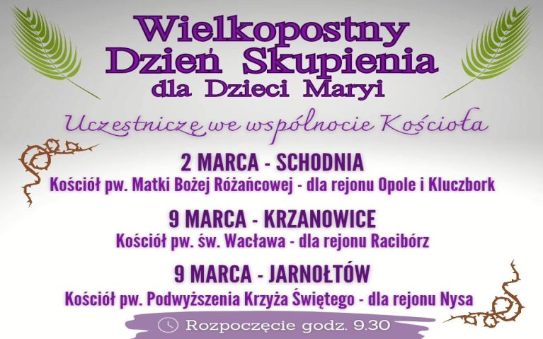Dni Skupienia Dzieci Maryi